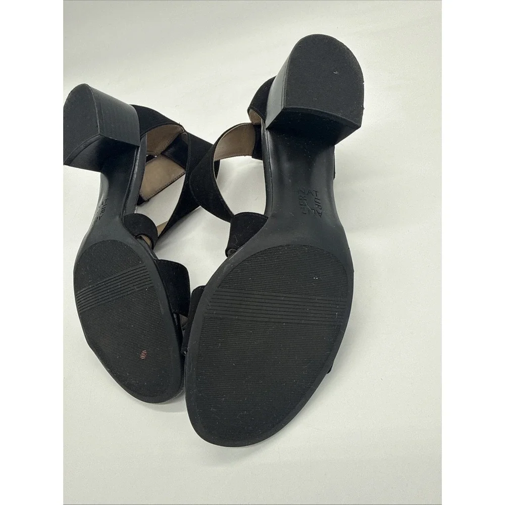 Naturalizer Adele Faux Suede Sandals Shoes -  Size 9 M - Black